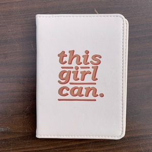 NWOT Fringe “This Girl Can” passport holder